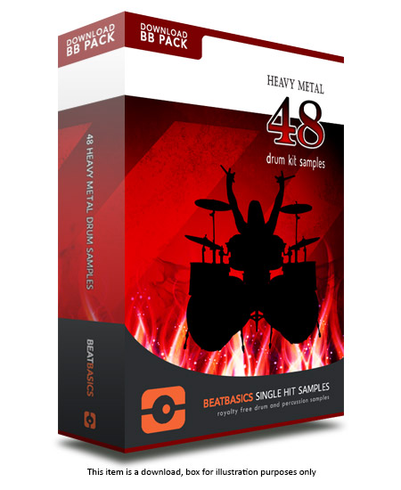 Heavy Metal Drum Samples v1 - Single hit drum samples